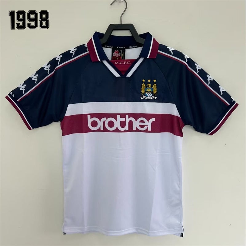Vintage Manchester City Jersey Manchester Football Jersey Top Thai Edition Sports T-Shirt Classic Home Away Fans - Image 4