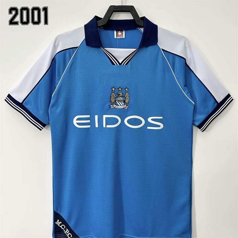 Vintage Manchester City Jersey Manchester Football Jersey Top Thai Edition Sports T-Shirt Classic Home Away Fans - Image 2