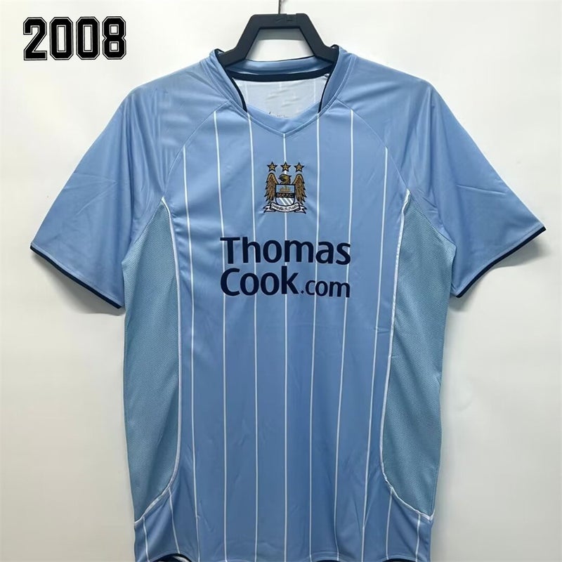 Vintage Manchester City Jersey Manchester Football Jersey Top Thai Edition Sports T-Shirt Classic Home Away Fans - Image 1