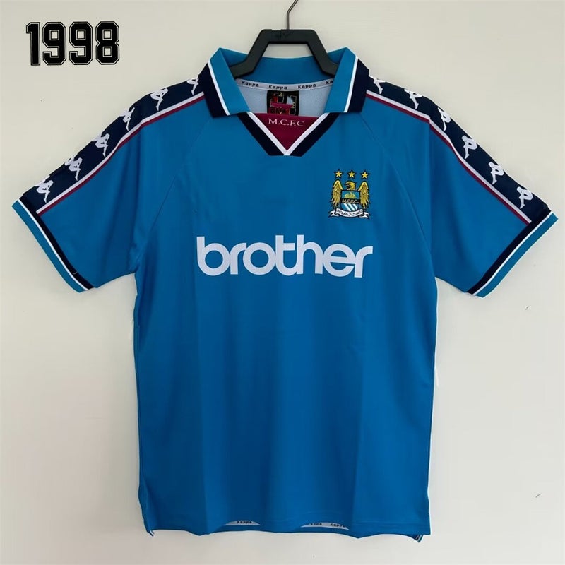 Vintage Manchester City Jersey Manchester Football Jersey Top Thai Edition Sports T-Shirt Classic Home Away Fans - Image 5