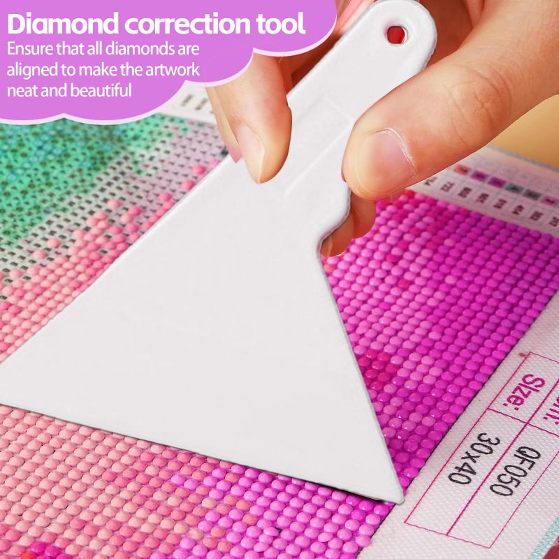DNSGOOR 244Pcs All Inclusive Diamond Art Accessories Kit Diamond Painting A3 LED Light Pad Set with Diamond Art Sealer Glue Stand Storage Case Pens 5D Painting Tools for DIY Drill Craft - Image 5