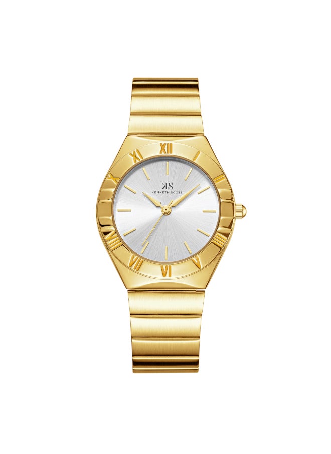 KENNETH SCOTT Women's Stainless Steel Analog Watch K24506-GBGW - 32 mm  - Image 1