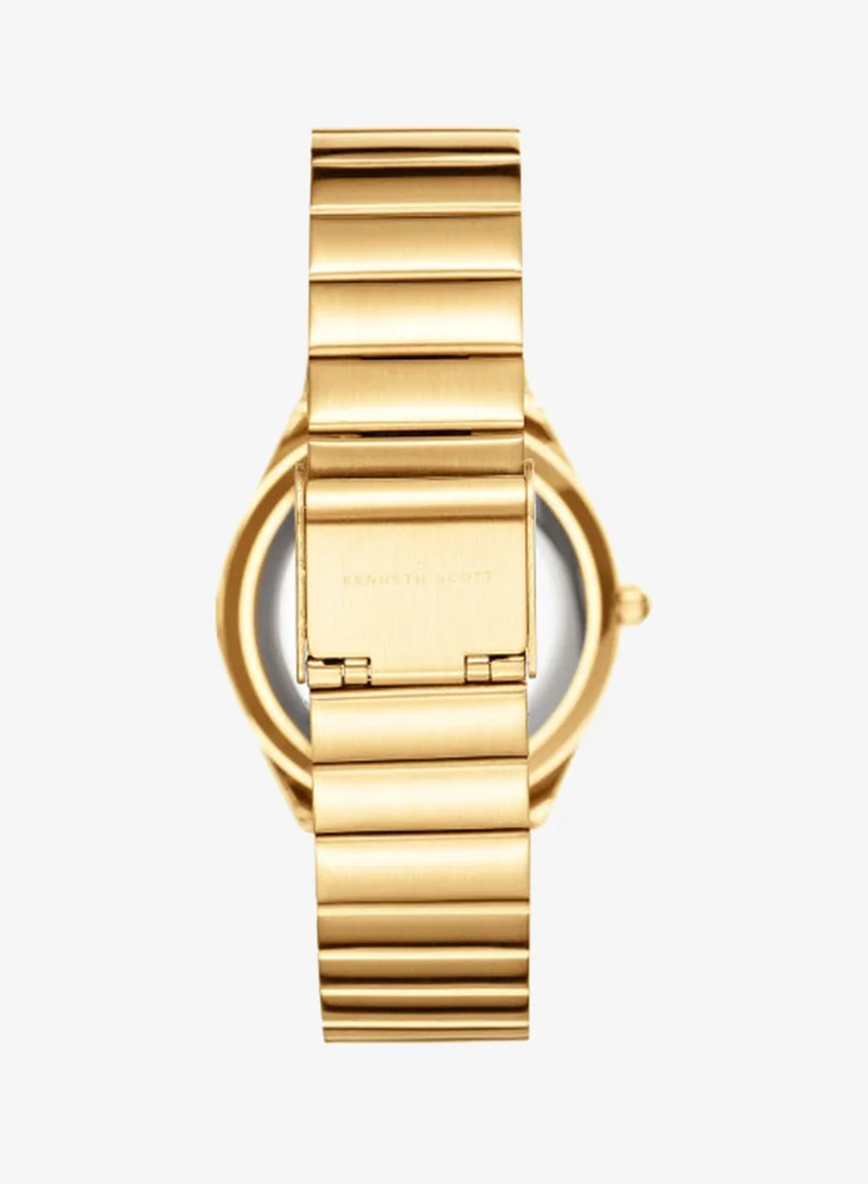 Kenneth Scott White Women's Stainless Steel Analog Watch K24506-GBGW - 32 mm for Women | Best Price UAE