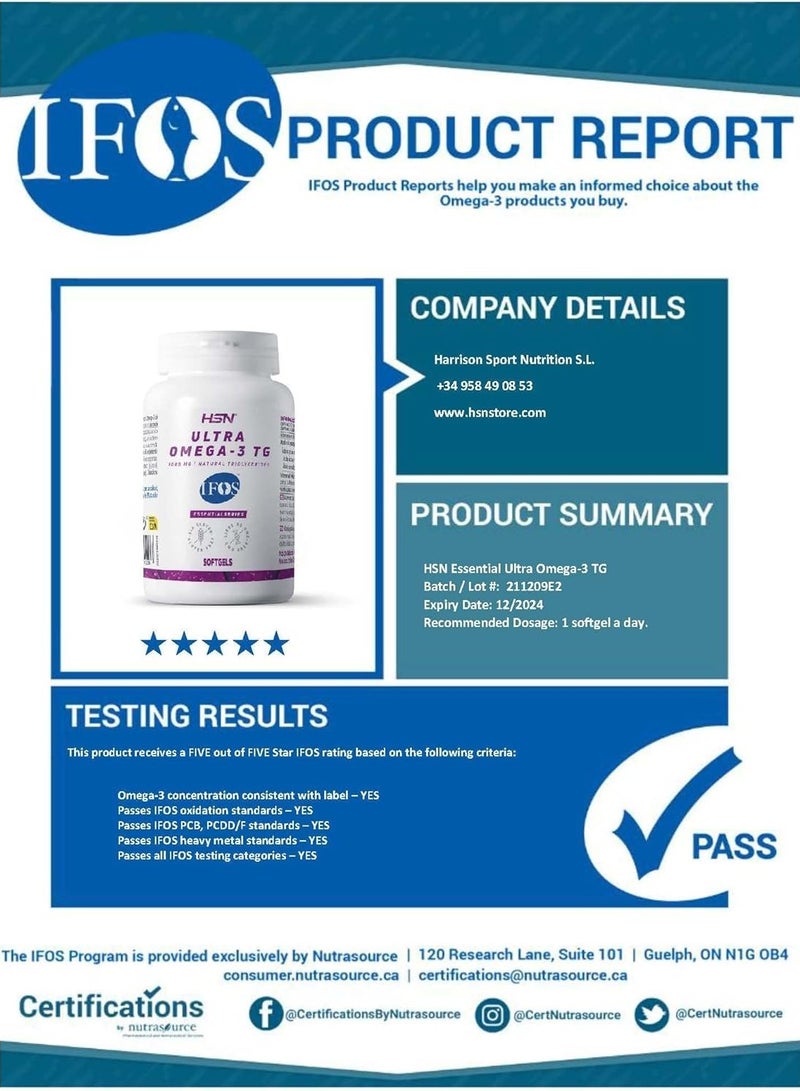 HSN Ultra Omega-3 TG (IFOS) 1000mg - Image 5