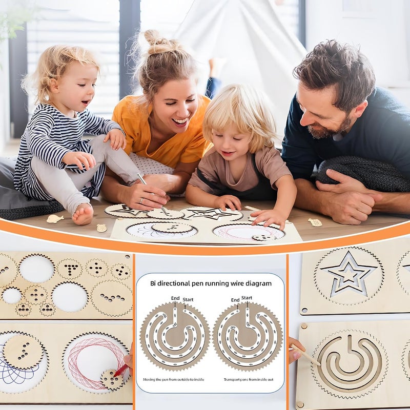 Crafts for Kids Tangram Puzzle Activity Board,Wooden Art Craft Supplies Spiral Painting Kit, Shape Educational Toys for 3 4 5 Year Old,for Kid Ages 4-8 8-12 Birthday Gifts Summer Activities - Image 4