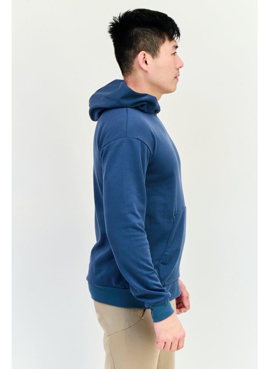 Reebok Men Sportswear Fit Long Sleeve Outdoor Sweatshirt, Dark Dusty Blue  - Image 3