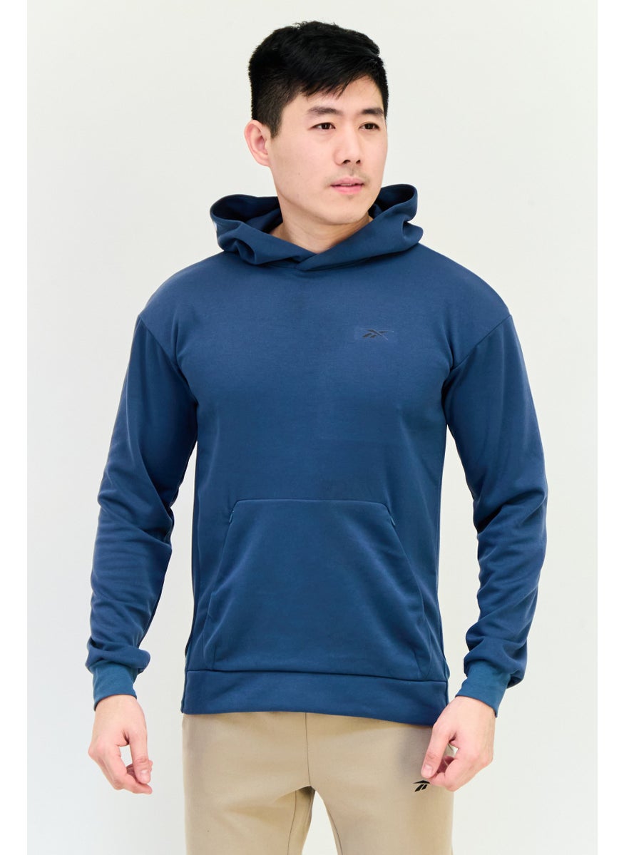 Reebok Men Sportswear Fit Long Sleeve Outdoor Sweatshirt, Dark Dusty Blue  - Image 1