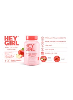 HEY GIRL NUTRITION Apple Cider Vinegar With Cayenne Pepper 120 Capsules  - Image 2