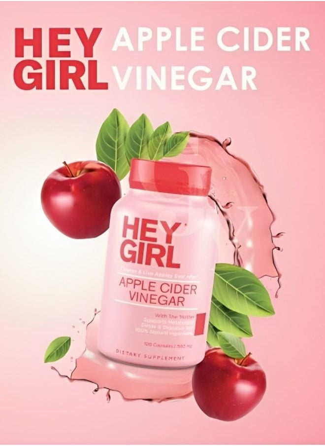 HEY GIRL NUTRITION - Apple Cider Vinegar With Cayenne Pepper 120 Capsules - Image 1