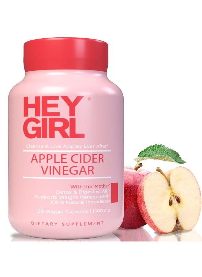 HEY GIRL NUTRITION - Apple Cider Vinegar With Cayenne Pepper 120 Capsules - Image 1