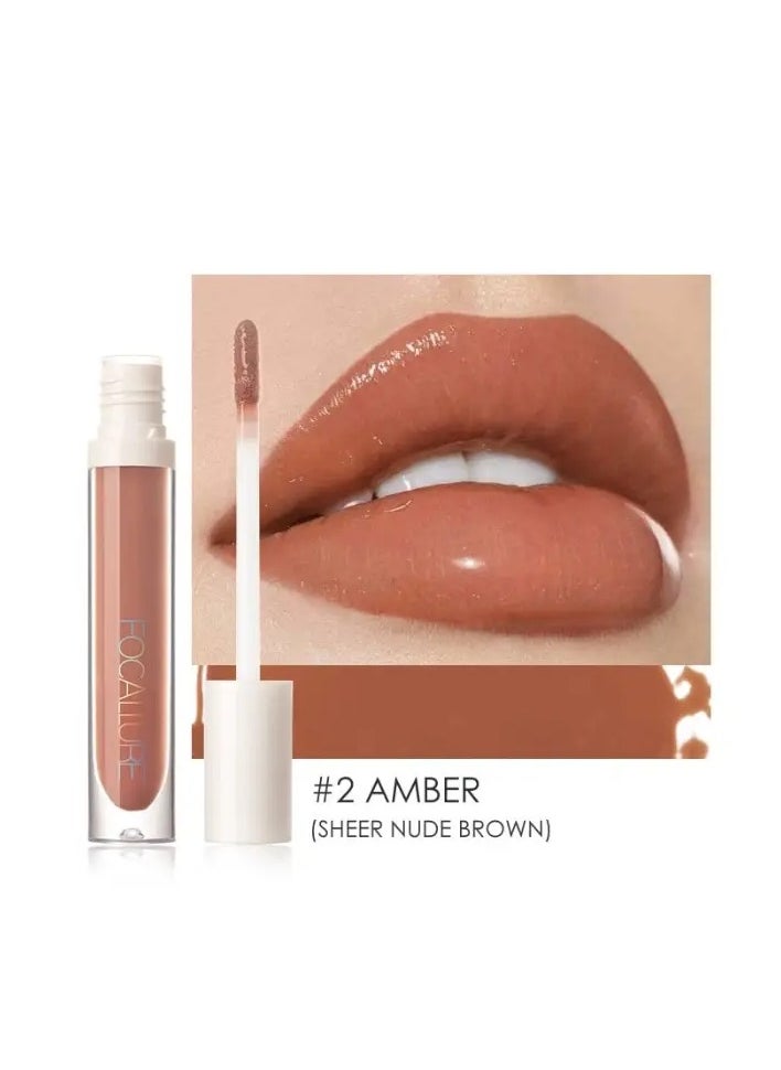 FOCALLURE High Shine Lip Glow Amber FA-153 #02  - Image 1