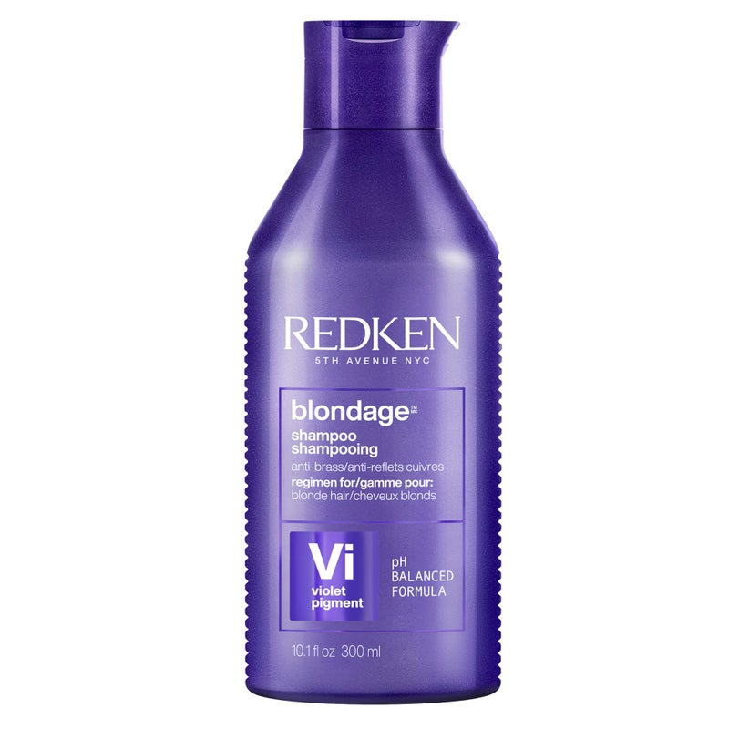 Redken Blondage Color Depositing Purple Shampoo For Blonde, Bleached or Highlighted Hair - Neutralizes Brassy Tones With Salicylic Acid, 10.1 Fl Oz - Image 1
