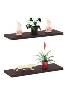 Madhuran Madhuran MDF Wood Wall Mount Decorative Shelves Racks Tier 2 Matte Wenge Kitchen Wall Shelf I Shelf for Wall I Wall Wooden Shelf I Wall Storage Shelf I Wall Shelf for Books 
