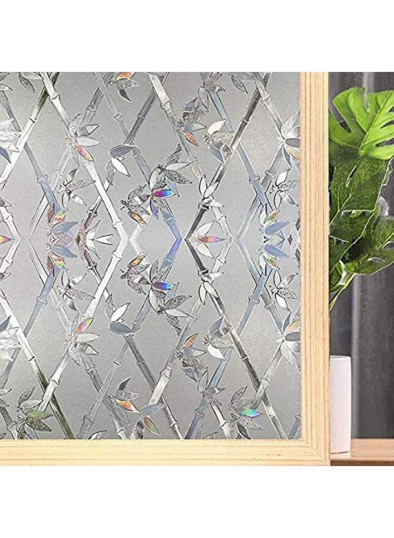 Y&D Window Film Decorative Privacy No Glue Glass Sticker For Door Home House Ofiice Heat Control Anti UV 45 x 200 cm  - Image 1