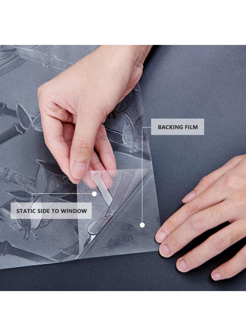 Y&D Window Film Decorative Privacy No Glue Glass Sticker For Door Home House Ofiice Heat Control Anti UV 45 x 200 cm  - Image 2