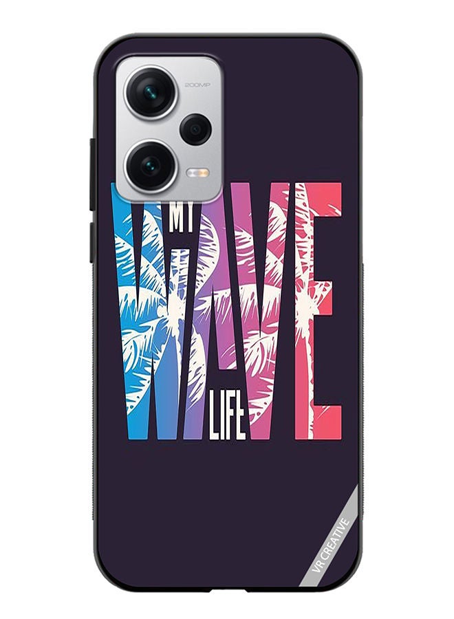 VR CREATIVE Protective Case Cover For Xiaomi Redmi Note 12 Pro Plus Wave Design Multicolour  - Image 1