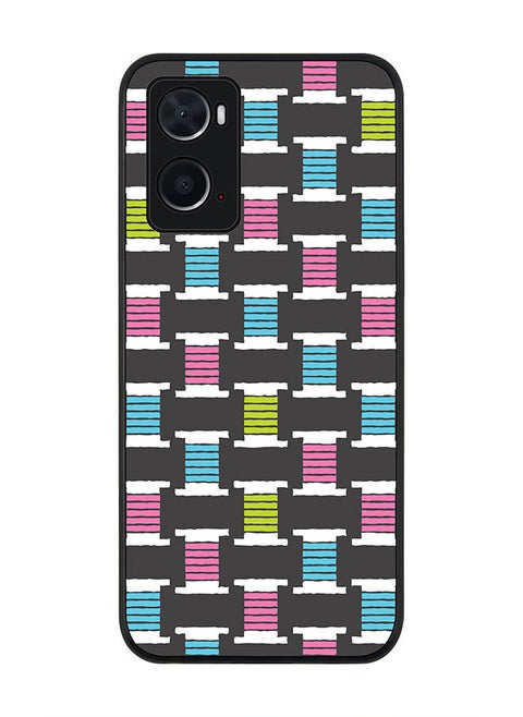 Rugged Black edge case for Oppo A96 4G/A36/A76 Slim fit Soft Case Flexible Rubber Edges Anti Drop TPU Gel Thin Cover - Thread Roll