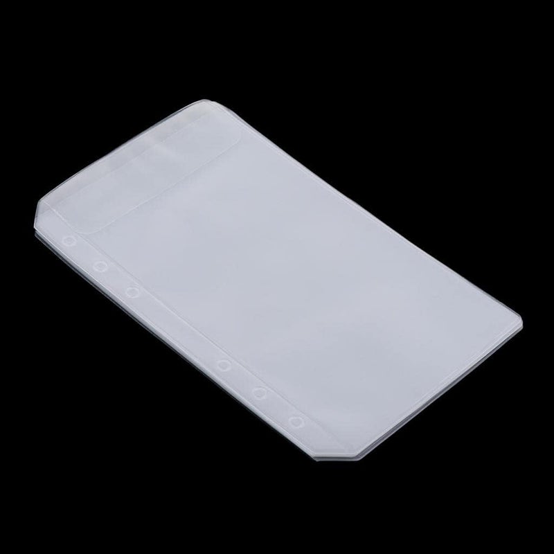 كلاراكو 10 قطع من جيوب المجلدات بمقاس A5 وA6، مناسبة لمجلدات ذات 6 حلقات، مصنوعة من مادة PVC مقاومة للماء، تُستخدم كأكياس بديلة لحفظ الأوراق والبطاقات والملفات - A6 - Image 2