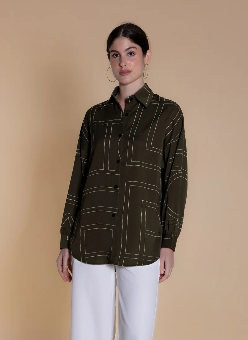 شايبس FLOWING PRINTED SHIRT