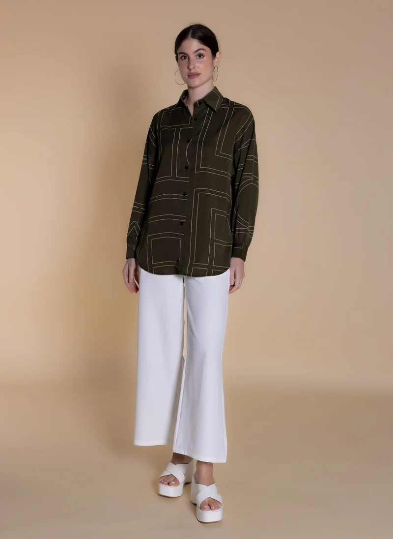 شايبس FLOWING PRINTED SHIRT