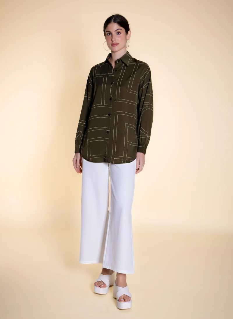 شايبس FLOWING PRINTED SHIRT