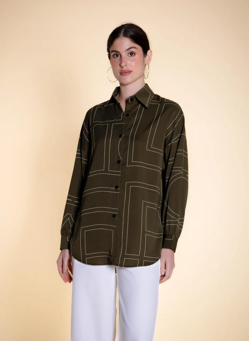 شايبس FLOWING PRINTED SHIRT