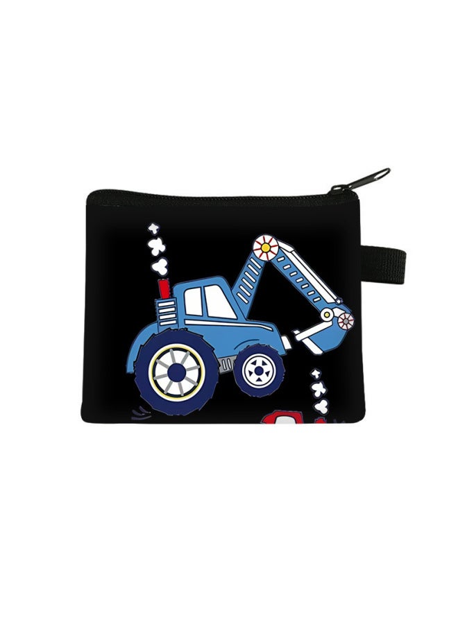 New Excavator Coin Purse Children's Mini Cartoon Storage Bag Student Large Capacity Casual Key Card Holder