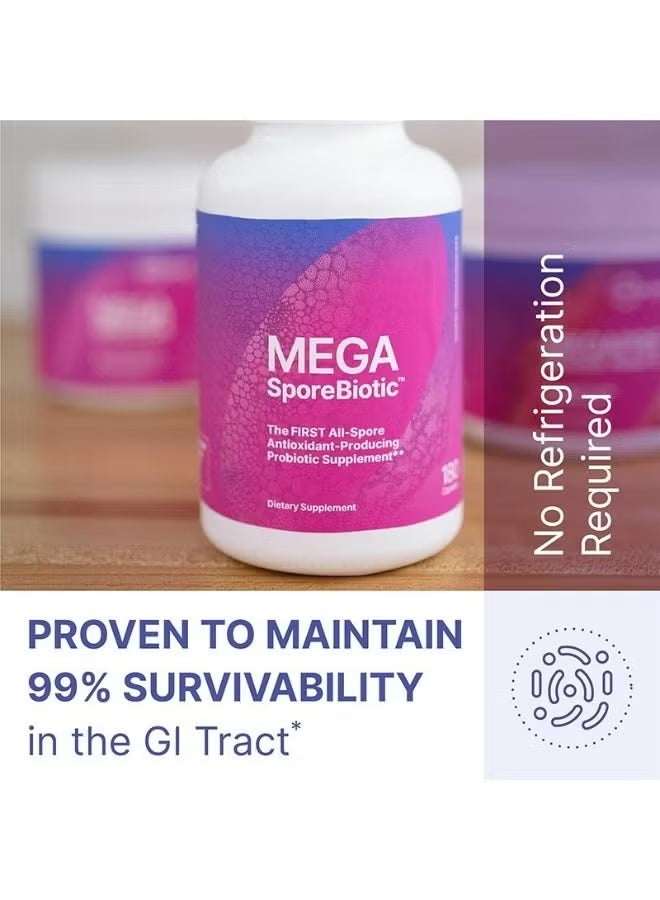 MegaSporeBiotic Probiotics for Women & Men - Spore Based Probiotics for Digestive Health - Shelf Stable & Travel-Friendly (60 Capsules) - Image 2
