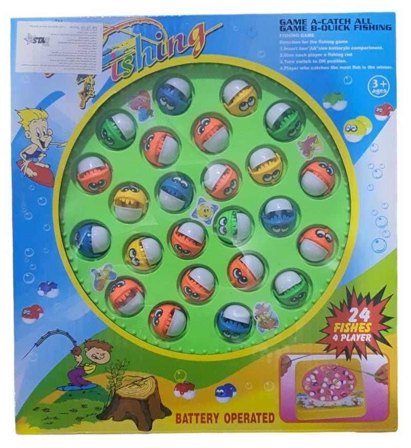 Happytoys fishing game electric plastic fish toys