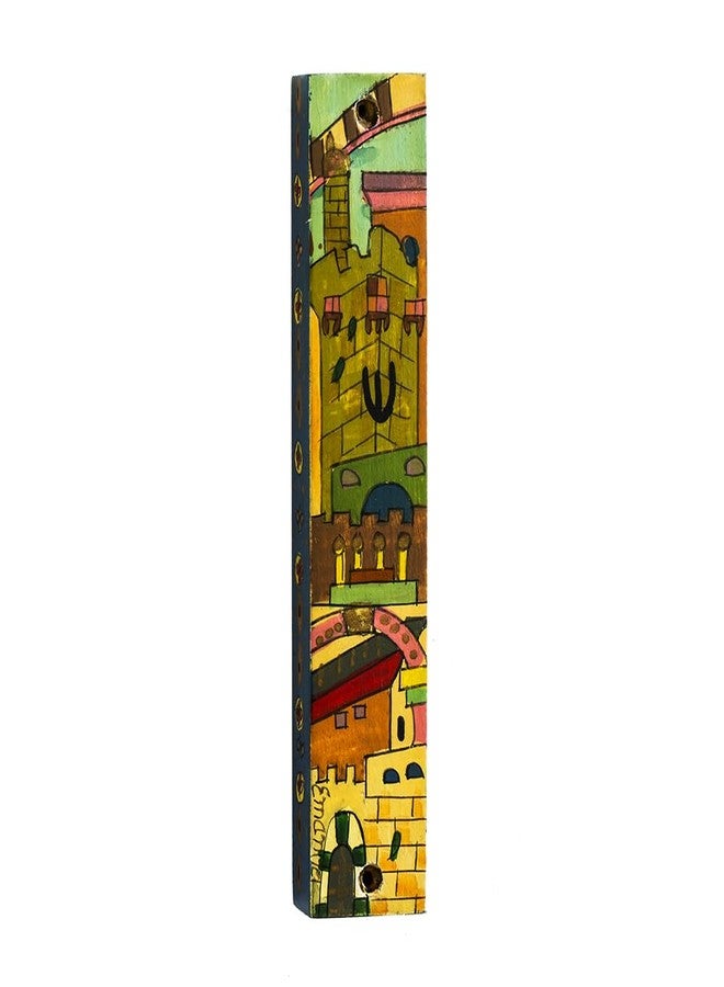 Yair Emanuel Large Wooden Mezuzah Holder By Yair Emanuel / Jerusalem by Yair Emanuel - Image 1