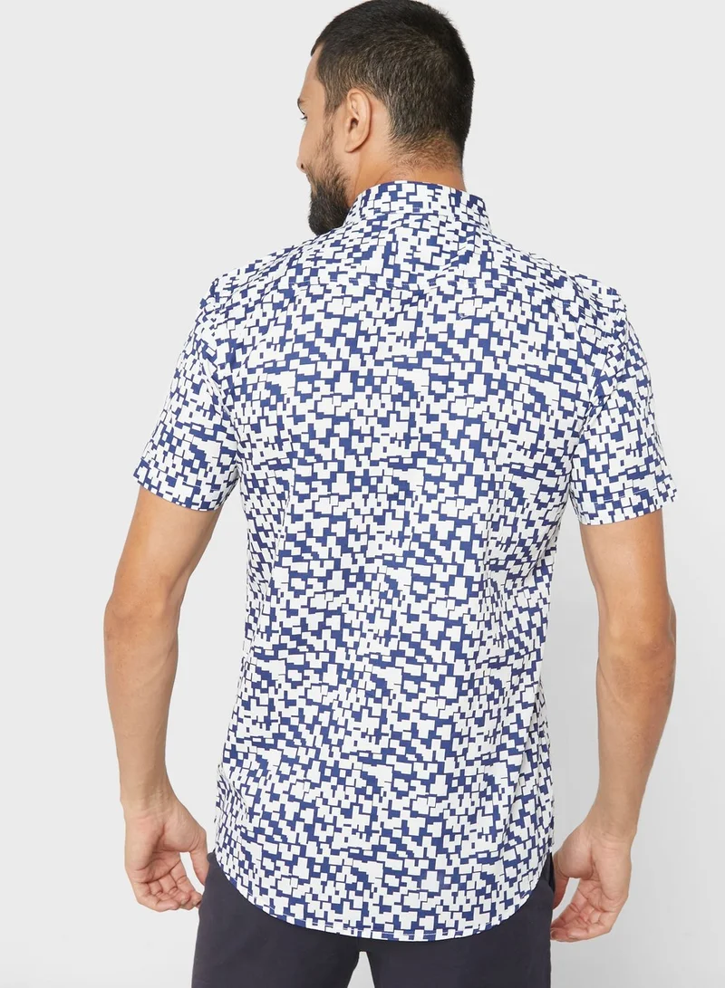 Seventy Five Chinese Collar Regular Half Sleeve