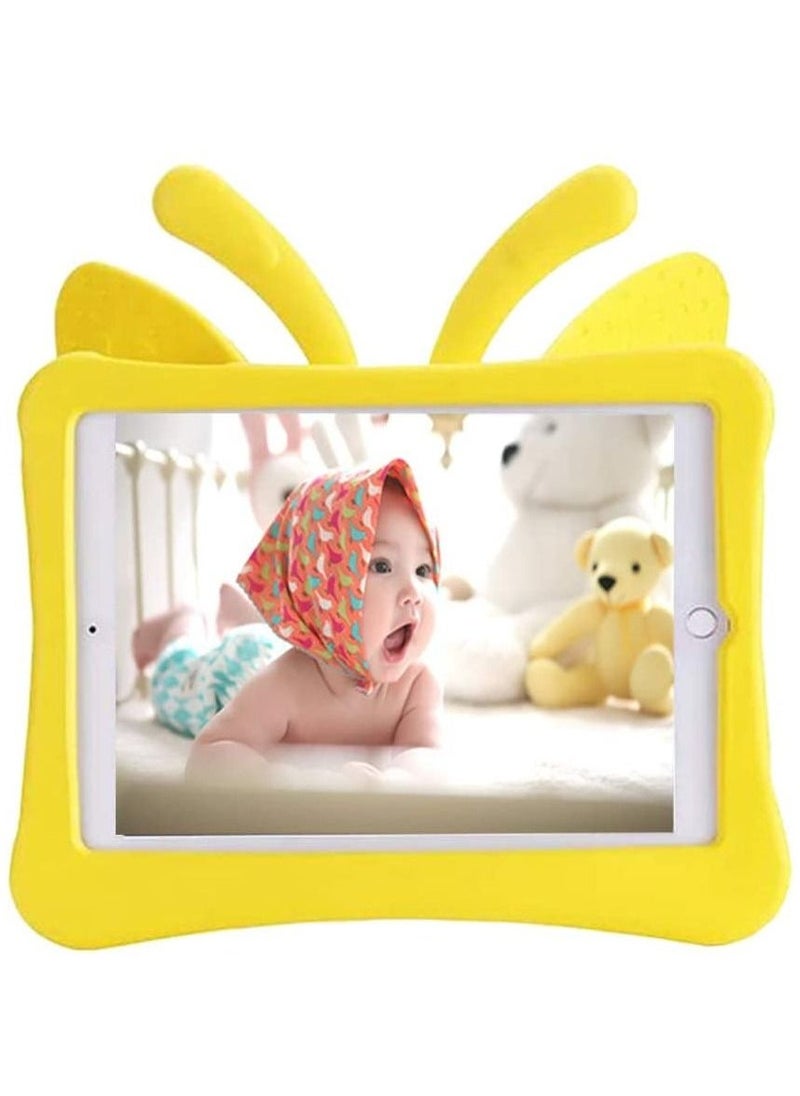 iPad 6th Generation Case for Kids, iPad 9.7 Case, Light Weight Shockproof EVA Foam Protective Tablet Stand Cover Holder for Apple iPad Air/ Air 2 iPad 9.7 2017/ 2018 - Cute Butterfly, Yellow - Image 5