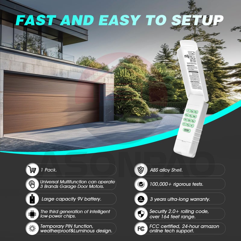 ASONPAO 1X G940EV-P2 940EV-P2 940EV 940ESTD العالمي اللاسلكي تشامبرلين فتحت باب المرآب لوحة المفاتيح OEM ضمان 3 سنوات - Image 3