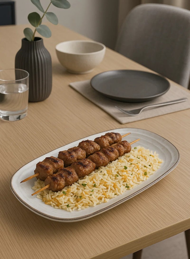 LOFT FLOWER,PLATE,L17.5XP3.51XH31.5CMS,BLUE,STONEWARE-188962B - Image 1