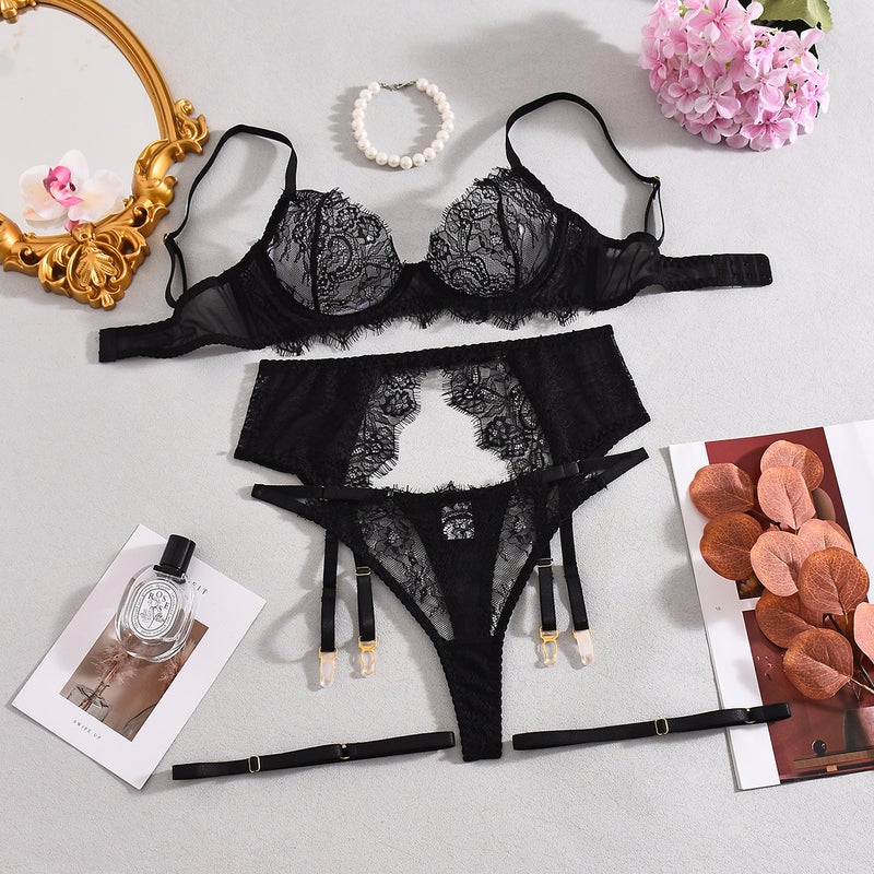 Nothing Floral Lace Underwear 4-Piece Set - Image 1