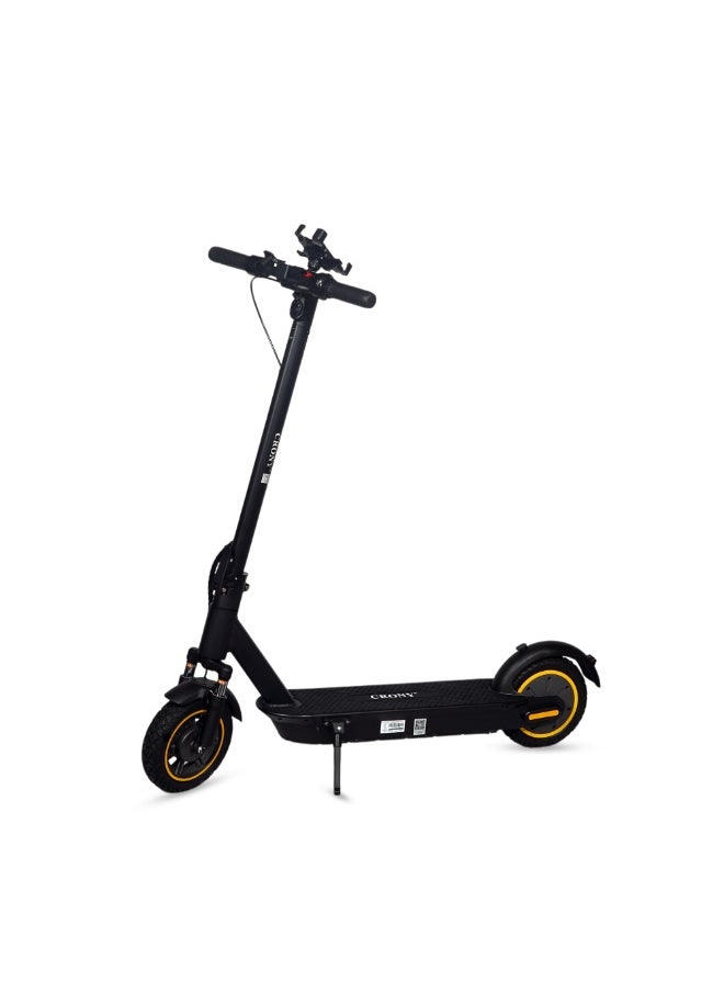 Crony - XM Max E Scooter 350W Motor, 36V 15.6AH Battery, 35-55KM/lH Top Speed, 25-45KM Range, Front Suspension, LED Base Light, LCD Display, App Connectivity, Foldable Electric Scooter with Phone Holder, Hand Bell,hook,Solid Tires, Lock, Lightweight Frame 120KG Load, Ideal E-Bike for Adults, Off-Road, Commuter E Skateboard, Fast Speed Electric Scooter for Adults Teens & Kids Urban Mobility tool,Perfect Scooter for Outdoor Adventures, Youth Electric Rideable, Portable Electric Scooter with Safety Features, Ideal for Kids Who Want to Explore, Fun and Practical Scooter for Family Rides, Suitable for Youth Riders,Antivibrator Black - Image 1