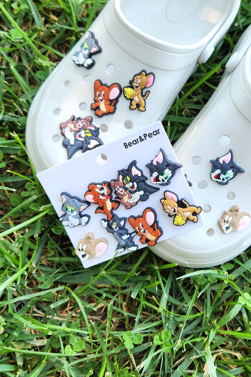 Bear & Pear Tom and Jerry 8 Pieces Crocs Slipper Ornament Colorful Jibbitz Accessory - Image 4