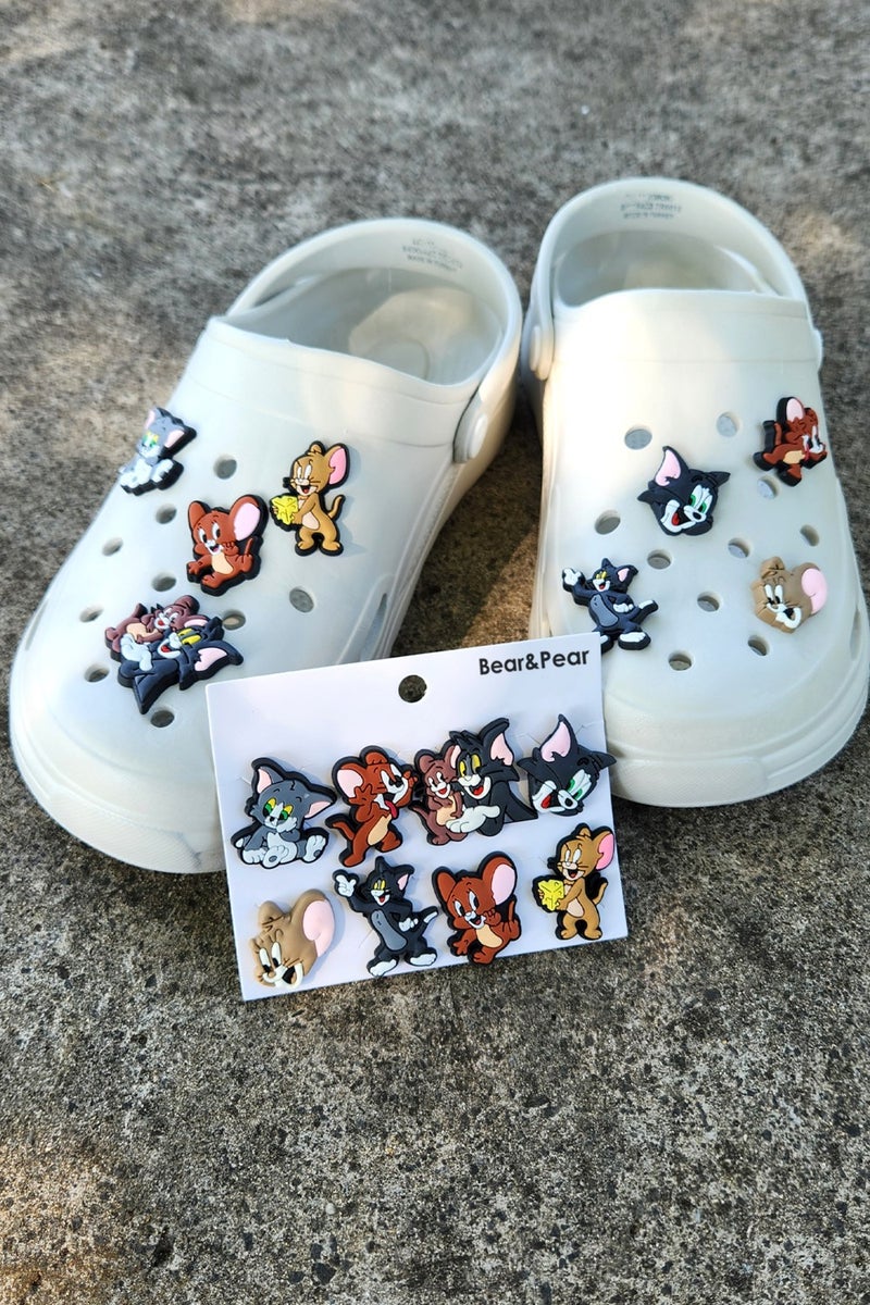 Bear & Pear Tom and Jerry 8 Pieces Crocs Slipper Ornament Colorful Jibbitz Accessory - Image 2