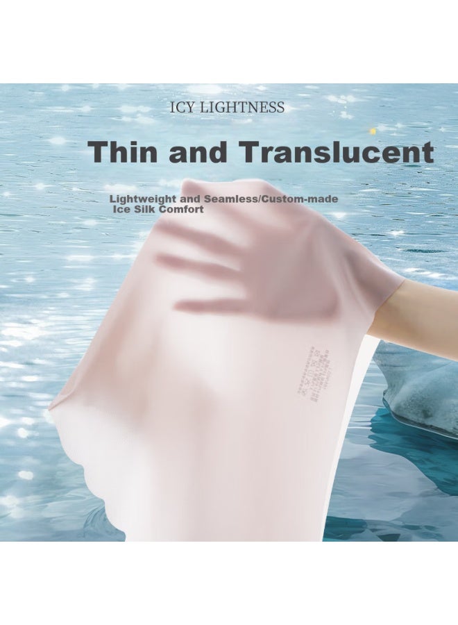 Madallo Seamless Ice Silk Summer Thin Invisible Panties 7a Antibacterial Transparent Triangle Shorts Head M - Image 2