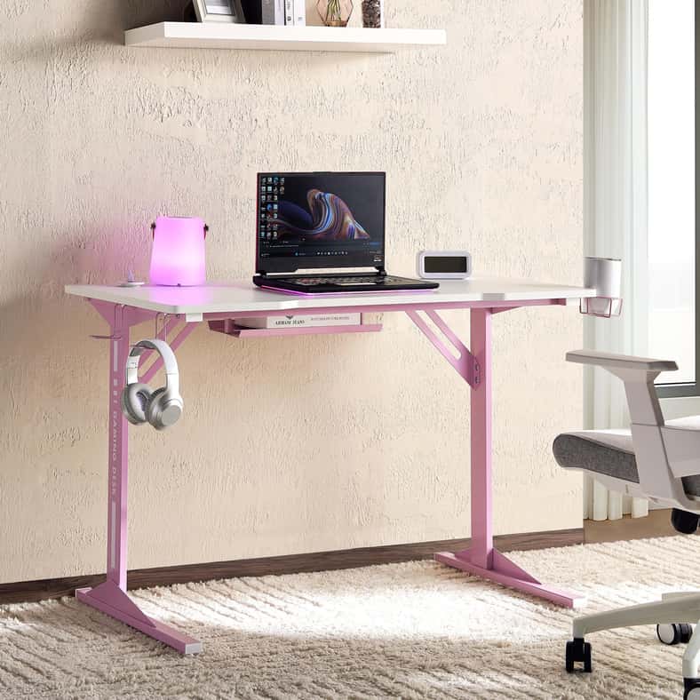 Pan Home مكتب ألعاب للأطفال - أبيض ووردي - Image 5