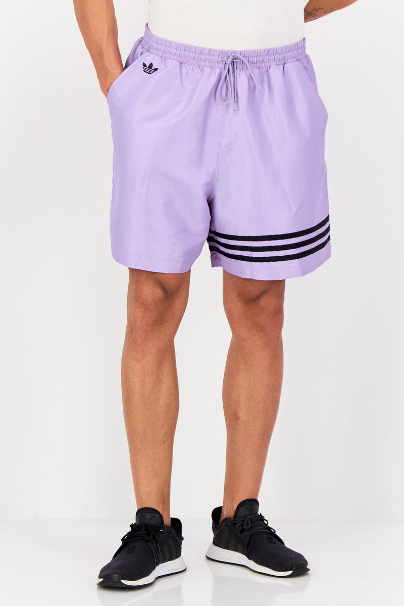 Adidas Men Sportswear Fit Brand Logo Outdoor Shorts, Lavender - Image 1