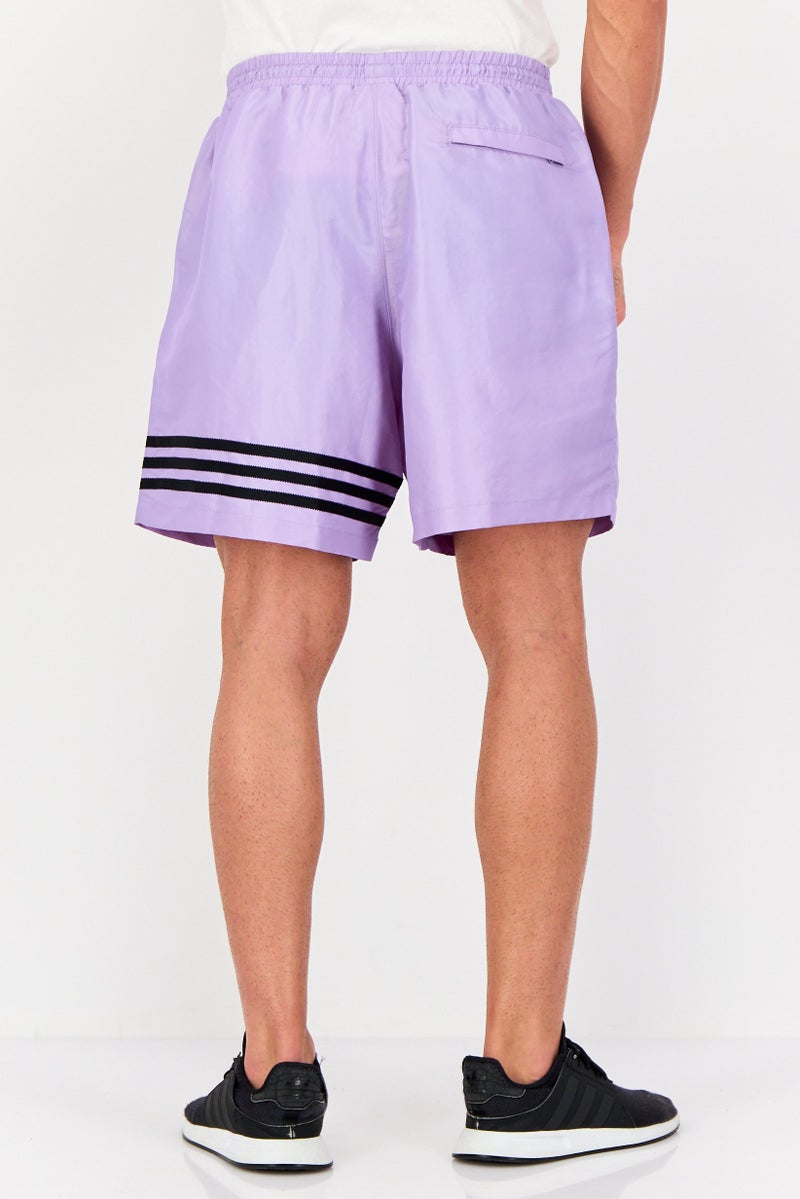 Adidas Men Sportswear Fit Brand Logo Outdoor Shorts, Lavender - Image 3