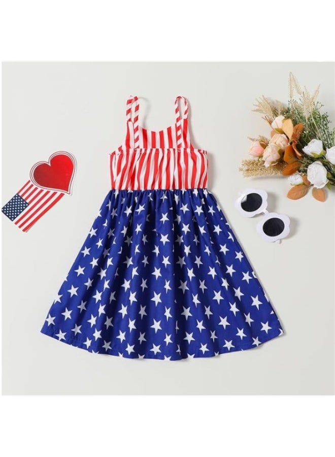 فستان صيفي للأطفال الصغار، فساتين للبنات الصغار بدون أكمام، فستان كاجوال فضفاض للحفلات - Image 2