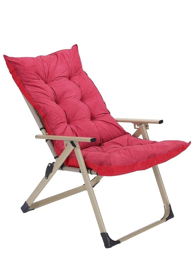 Cady One Heavy Duty Luxury Chair with Foldable High Backrest 5-Position Adjustable Design with Removable Cushion Non-Slip Lining for Indoor and Outdoor Use