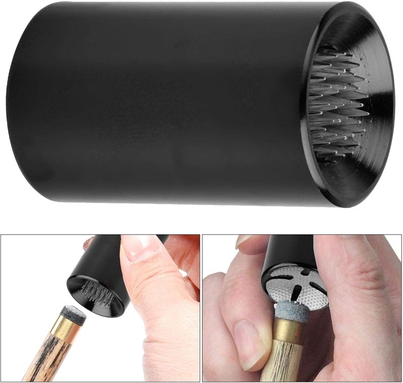 woobles Billiard Tip Shaper Tool, Practical 2 in 1 Cue Tip Pick, Pool Stick Tip Pick, Portable Billiard Tip Shaper, for Cue Sports Supplies Cue Sports Accessories(Black)- - Image 4