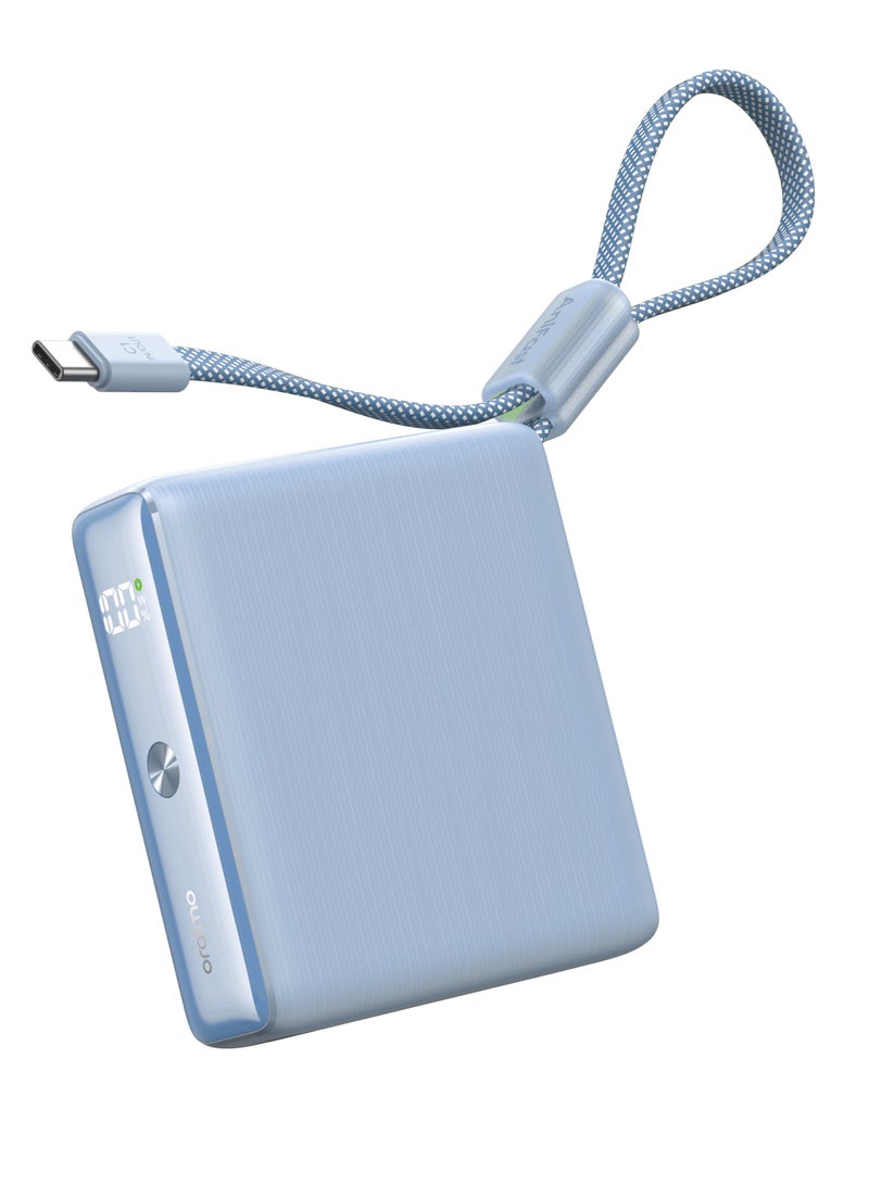أورايمو بنك طاقة ميني 10000mAh، شاحن محمول 22.5W مع كابل USB-C مدمج، شحن متزامن للهواتف الذكية، والأجهزة اللوحية، وسماعات الأذن والمزيد، بنك طاقة جيب لجهاز iPhone 17 وسلسلة Samsung OPB-7103C - - Image 1