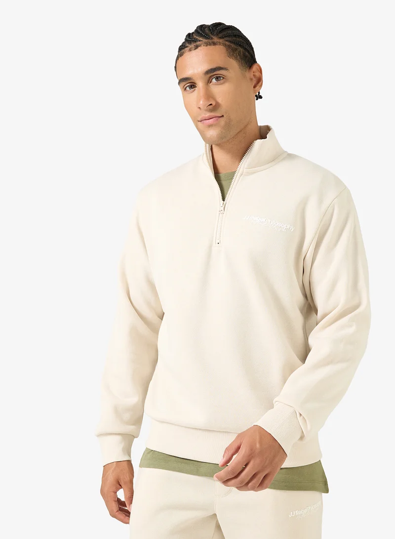 Half Zip Detailed Sweatshirt