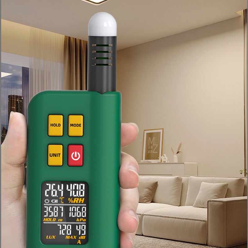 Multi-Functional Ambient Tester: 4-In-1 Accurate Sensing Color Screen - Rechargeable Lithium Battery Handheld Humidity Tester for Home Workshop Outdoor Scientific Research - Image 5
