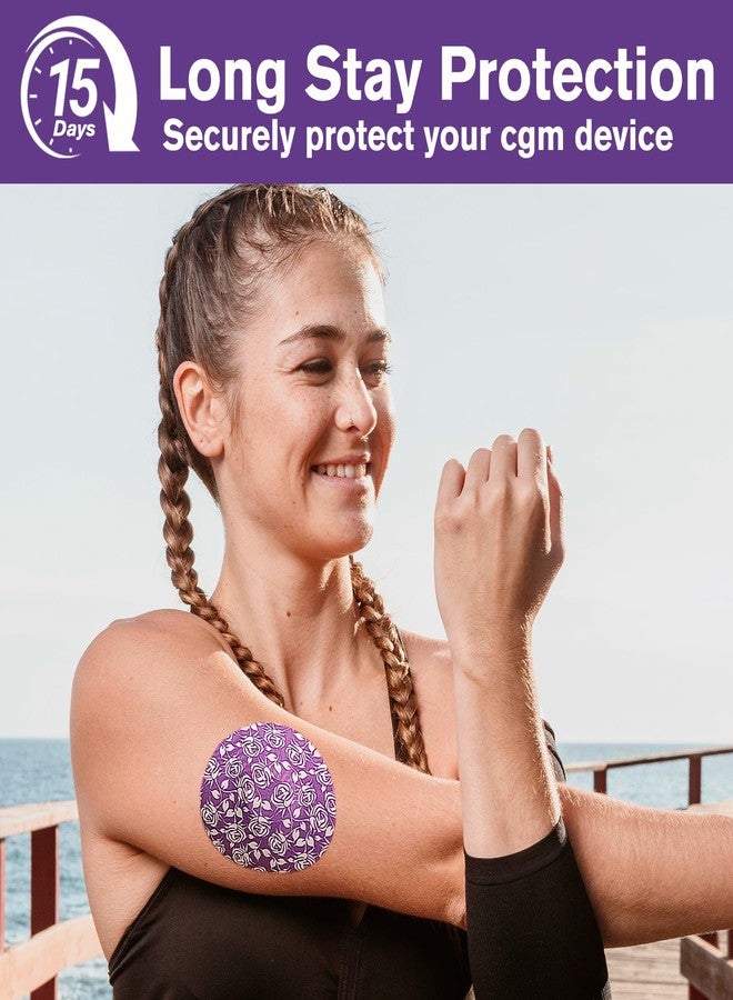 OBUZOO 40Pack Libre 2 Plus Sensor Covers Waterproof Lingo CGM Overpatch, Floral - Image 5