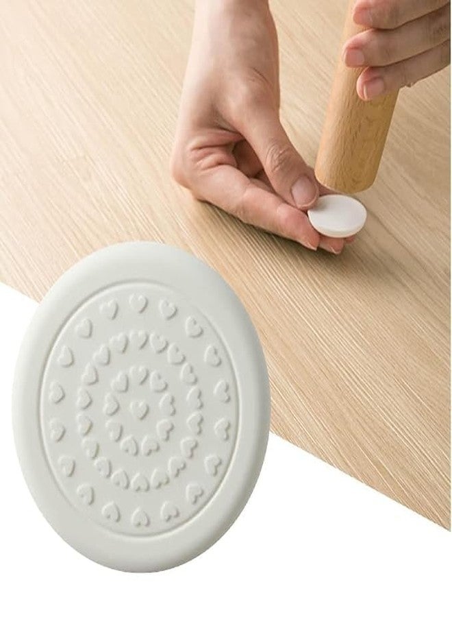 Prostuff.in® Round Anti Scratch Pads for Furniture, Self-Adhesive Rubber Furniture Leg Protector, Noise Reduction Chair Pads Floor Protectors - 5cm, 4pcs, (White) - Image 2